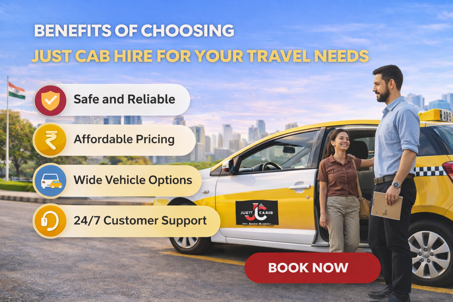 Explore the advantages of choosing Just Cab Hire for safe, reliable, and affordable travel services.