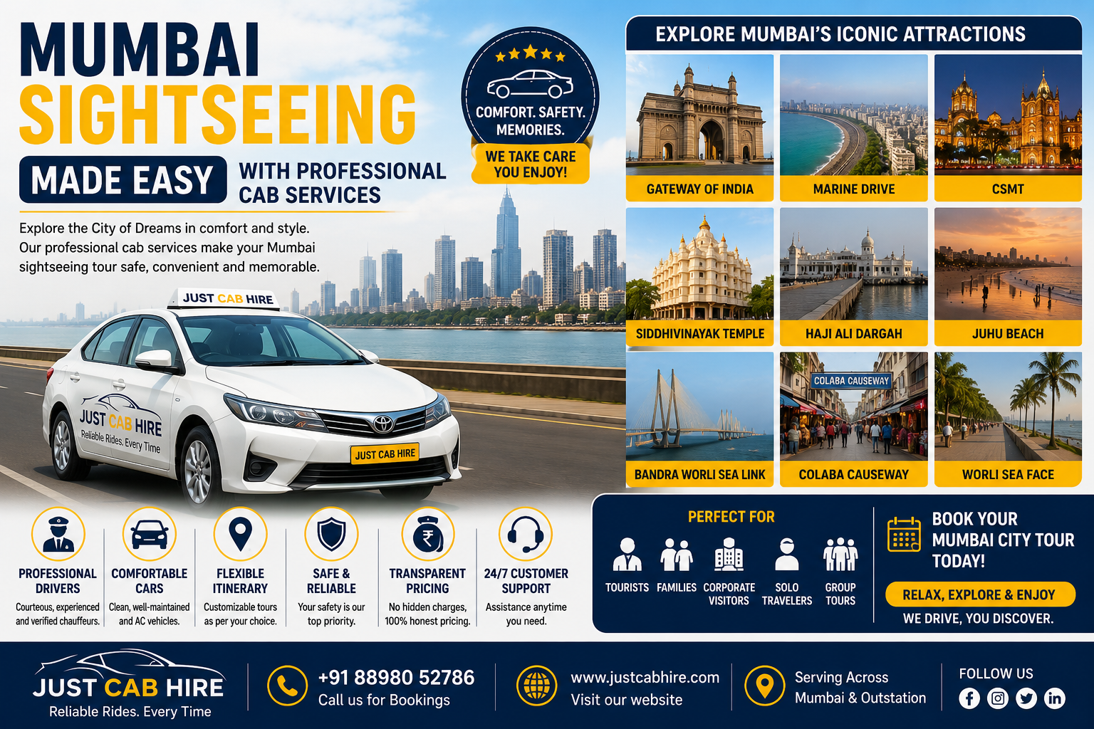 Mumbai Sightseeing Made Easy with Professional Cab Services | Best Mumbai City Tour